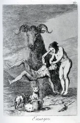 Försök, plansch 60 i "Los caprichos", 1799